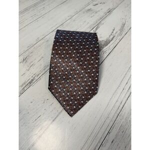 Belisi Men's 100% Silk Vines Neck Tie Brown Orange Classic 3 7/8" x 58"